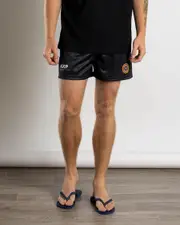 [Nena & Pasadena] Nena & Pasadena Men's Comet Football Shorts in Jet Black Size XL XL Jet Black