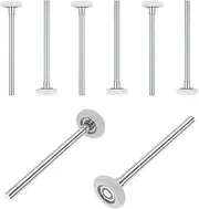 MABCIRY 8 PCS Stainless Steel Nylon Garage Door Roller, High Pressure Resistant Nylon Garage Door Wheel 7" Stem with Sealed Bearing, Long Service Life and High Load 11 Ball Bearing