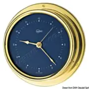 BARIGO Regatta Series Quartz Clock Polished brass blue dial 120x40mm
