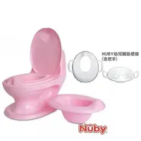 在飛比找蝦皮商城優惠-Nuby 學習小馬桶(370797765070粉亮版)+幼兒