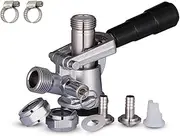 CRBrewBeer D US Sankey Beer, Homebrewing Stainless Steel Probe Heavy Duty Keg System with Black Lever Handle Type Coupler