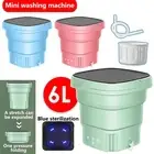 6L Mini Washing Machine Bucket Folding Portable Laundry Machine Clothes Washing
