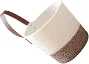Hoement Wall Hanging Storage Basket Hanging Wall Decor Hanging Flower Pots Shelf Basket Hanging Vase Hanging Storage Baskets Small Hanging Basket Cotton Flower Stand to Weave