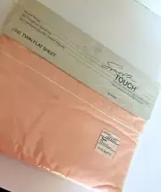 NIP Vtg JC PENNEY SMOOTH TOUCH Peach Pink MARTEX Percale 180 Twin FLAT SHEET