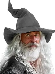 Ibeauti Wizard Hat for Adult Halloween Costume Witch Hat Cosplay Accessory