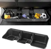 Under Seat Storage Box Fitment for 2024 Tesla Cybertruck ABS Interior Accessory Rear Row Tool Bin (Matte Black)