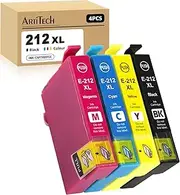 ARTITECH 212XL Ink Cartridges Compatible for Epson 212 XL for Epson Expression Home XP-2100 XP-3100 XP-3105 XP-4100 Workforce WF-2810 WF-2830 WF-2850 Printer (1B 1C 1M 1Y)