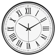 WOOPHEN 12 Inch Silent Wall Clock Battery Powered, Roman Numeral Rustic Luxury