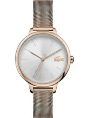 Lacoste 2001103 Silver Dial Rose Gold Stainless Steel Womens Watch