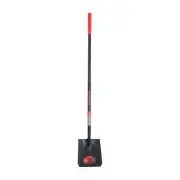 Razor-Back Shovel Square Point Heavy-Duty Steel Blade, Strong Fiberglass Handle