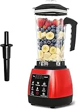 Spector 2L High Speed Commercial Blender, Mixer Food Processor, Juicer Smoothie With Timer, Ice Breaker, Ice Crush, 5 Modes, 10 Speeds, 1600W Power Motor, Blend, Chop, Grind & Purée, Red
