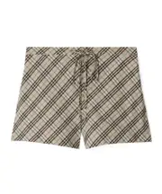 Burberry Vintage Check Drawstring Shorts UK8,UK10,UK6,UK4,UK2 chaff color