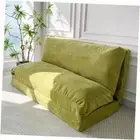 Bean Bag Bed Folding Sofa Bed Floor Mattress for Single 30x95 Inch Green