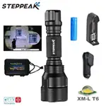 C8 CREE XML T6 LED 手電筒戶外手電筒遠足燈 5 模式新光束燈 STEPPEAK