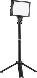 15W Video Light Set Desktop Photography Fill Light Bi-Color Temperature Adjustable CRI95 USB Power Supply with Extendable Tripod Color Filters for Vlog Video ing Video Conference Live Black 1 Pack