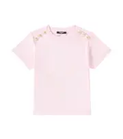 [Balmain Kids] Balmain Kids Logo cotton jersey T-shirts Y 4 pink