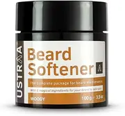 Ustraa Beard Softener Balm Woody - Softens and Nourishes Without Sulphates or Parabens, Long Lasting Moisturization and Shine for a Nourished, Itch-Free Beard - 100G