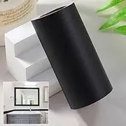 10 M Black Wood Grain Wallpaper Border,Mirror Frame Peel and Stick,Removable PVC Waterproof Border Wall Decor for Bedrooms,Kitchens,Bathrooms,Tiles(32.8 Ft by 3.94 Inches)