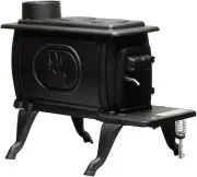 Company Cast Iron Wood Stove with Cool Touch Safety Handle, Heats up to 54,000 B