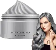 Temporary Hair Color Wax,Temporary Hairstyle Dye Cream - Temporary Silver Gray Hair Color Wax for Men, Adults, All Ages, Friends, Beautician, Hairdresser