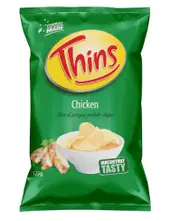 Thins Chicken Potato Chips Pack 175g