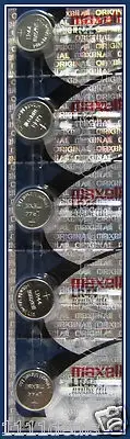 Maxell LR44 Button Cell Electronic Batteries 5 Pcs