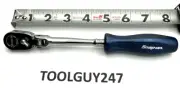 SNAP ON TOOLS THLFD72MB 1/4" Drive PWR BLUE Hard Grip Long Flex Head Ratchet +
