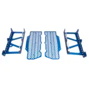 7602 Racing Radiator Braces With Guards Anodized Blue Fits KTM HUSQVARNA GASGAS