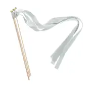 20Pcs Wedding Party Ribbon Streamers Sticks for Party Celebration Grey