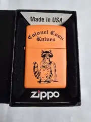 Zippo 2008 Colonel Coon Knives Orange Matte Lighter. NEW SEALED UNUSED. RARE