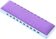 Vaguelly Beginner Harmonica Set c Key Accordion for Boys and Girls Blues Harmonica Case 10 Hole Abs Musical Instrument Storage Box