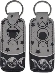 [Generic] Lipstick Holder Keychain Neoprene Lip Balm Holder Lip Gloss Keychain Portable Lipstick Tubes Holders Pocket Keychains (NR92022, 1 Pc)