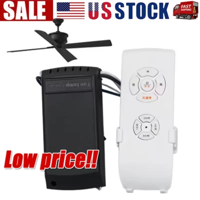 Universal Wireless Remote Control and Receiver Kits for Ceiling Fan Lamp Home