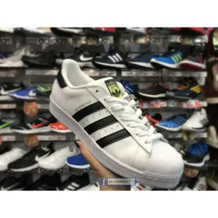 帝安諾 -實體店面 ADIDAS SUPERSTAR 白底黑線 金標 白黑 愛迪達 金標 貝殼鞋 男女 實體店面【APP下單享4%點數】