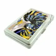Bird Art Em2 Cigarette Case with Built in Lighter Metal Wallet