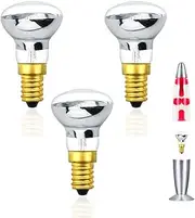 Bonlux 3Pcs 25W Lava Lamp Bulbs Dimmable Reflector Type Bulbs R39 Replacement Lava Lamp Globe Bulb E14 Spotlight Screw Light Warm White 2400-2600K Reflector Bulb Small Edison Screw SES