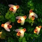 Honeybee Shaped LED Night Lights PVC Garden Lamp Outdoor Courtyard