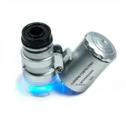 60x Magnifying Loupe Jewelry Jewelers Pocket Magnifier Loop Eye Glass Led Light high quality