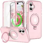 For iPhone 16 Pro Max 15 14 13 Pro Shockproof Case with Magnetic Invisible Stand