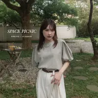 在飛比找蝦皮商城優惠-[明天出貨] Space Picnic｜澎袖圓領上衣-3色(