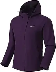 [Pioneer Camp] Women's Rain Jacket with Hood Lightweight Outdoor Rain Coat Waterproof Windbreaker for Hiking Travel Cycling