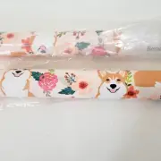 Spoonflower Pre-Pasted Removable Smooth Wallpaper - Corgi Dog & Floral Print Two