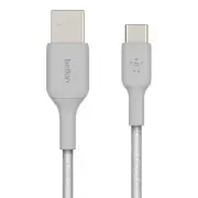 Belkin Mixit 10-Foot Braided USB-C to USB-A Cable Silver Grey