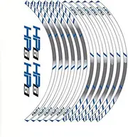 Stripe Stickers Motorcycle Parts Thick Edge Wheel Decals Stickers Set Rim Stripes Laminated for BMW HP6(Color:Light Blue)