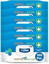 ShoppingAlaCart Multi-Purpose Cleaning Wipes for Home and Office, 100 Count Per Pack, Pop-Top, Resealable 100 Count (Pack of 6)