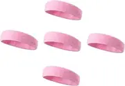 [WOONEKY] 5Pcs Stylish Fitness Headbands Elastic Sweat Absorbing Hair Bands Comfortable Outdoor Sports Headbands for Yoga Gym Running Breathable Skin Friendly Design