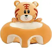 Baby Seat for 4-24 Months, Kids Animal Cartoon Sitting Up Sofa Seat, Portable Infants Chair with Back Support, Plush Toddler Learning to Sit Seat, Sit Me up Floor Seat (Brown Tiger)