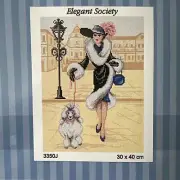 needlepoin tapestry gobelin canvas only 30x40 cm Elegant Society