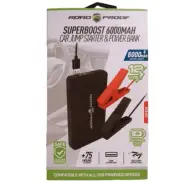 Jump Starter Road Proof Superboost 6000 mAH Portable USB Battery Charger NEW
