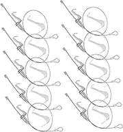 Yardenfun 10 Sets Home Wire Hanging Kit Picture Rail Hooks Wire Easy Install Adjustable Gallery Hooks